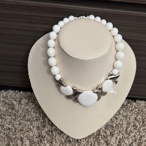 Elegant White Beaded Necklace